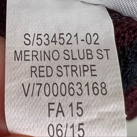 Gap Mens Sweater Wool Size XL/M *see listing*For Size V Neck Red Blue Stripe - Picture 15 of 16